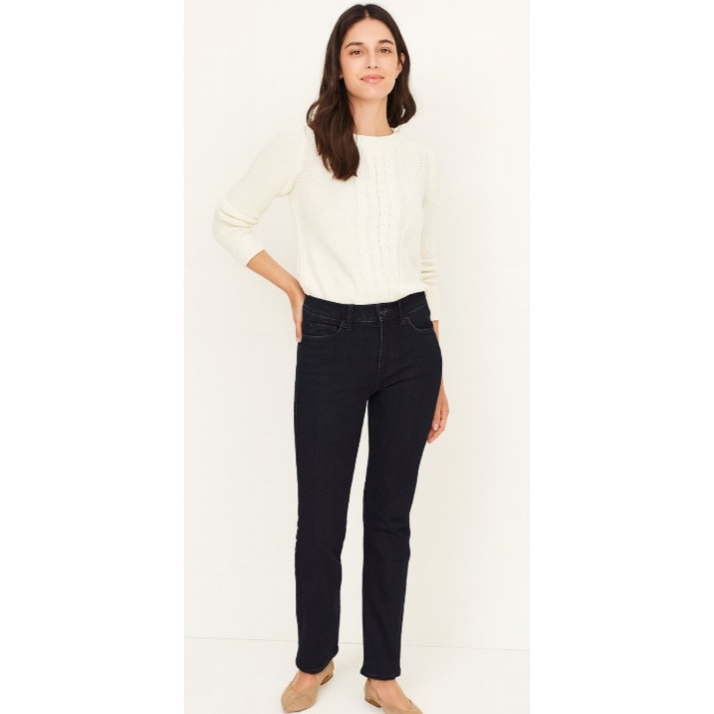 LOFT Women's Modern Straight Dark Wash Denim Jeans Size‎ 28P